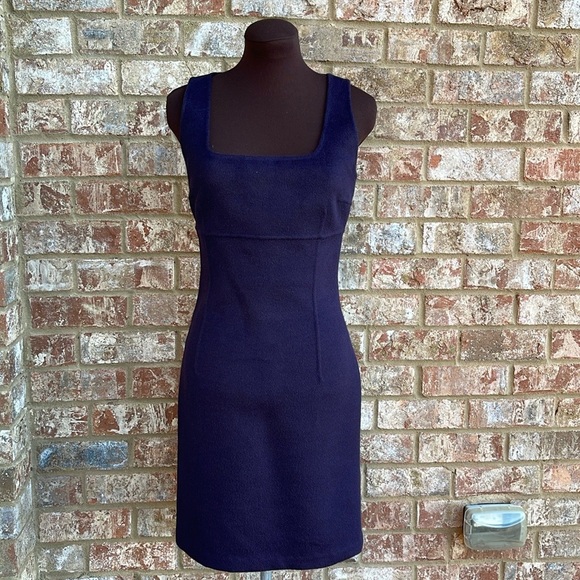 Michael Kors Collection Made In Italy Wool Sleeveless Sheath Purple Dress Sz. 10 - Picture 6 of 6